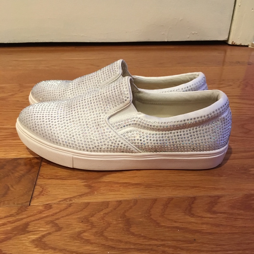 Steve Madden Rhinestone Slip On Sneakers